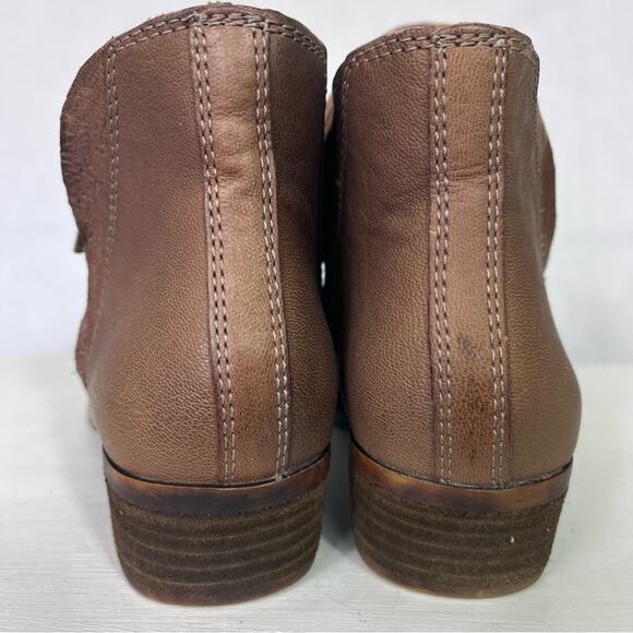 Lucky Brand Boots Womens 6M/36 Brenon Leather Round Toe Side Zipper Ankle - Picture 14 of 16